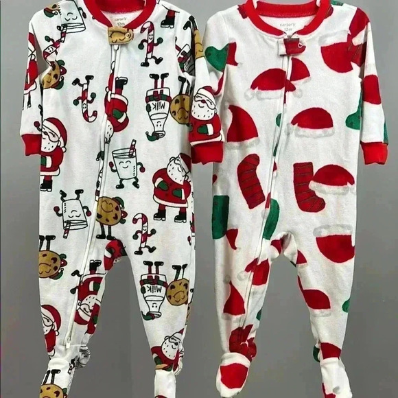 Carter's Other - Christmas Fleece Sleepers by Carter’s | Size 12 Months